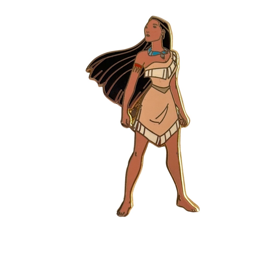 Disney Pocahontas Enamel Trading Pin Gold Tone Standing Heroine Disney Parks - Picture 3 of 4